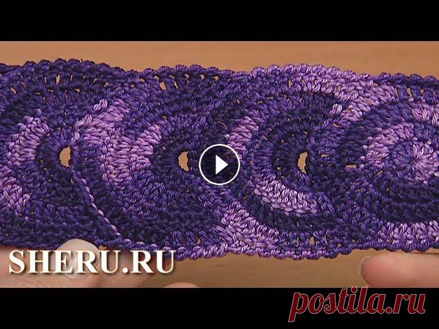 Простое ленточное кружево Урок 31 Наш мастер-класс посвящен вязанию простой ленты в технике ленточного кружева. Лента начинается с вязания круглого элемента, который выполняется из сто...