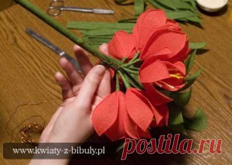 Цветок из гофрированной бумаги | Украшения своими руками