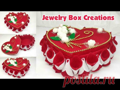 Ide Kreatif - Kreasi Tempat Perhiasan Dari Kain Flanel || Wadah Serba Guna || Jewelry Box Creations