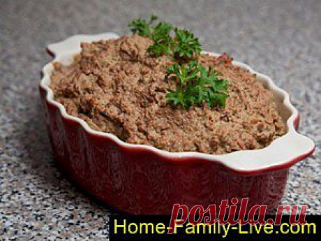 Кулинарные рецепты Паштет из печени - пошаговый фоторецепт паштета из куриной печени
