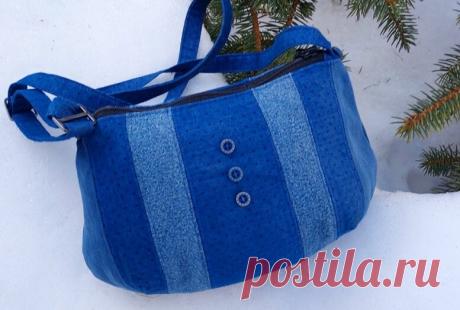 Небольшая сумочка из джинсовых обрезков - отличный летний вариант! Идея для воплощения. | Юлия Жданова | Яндекс Дзен