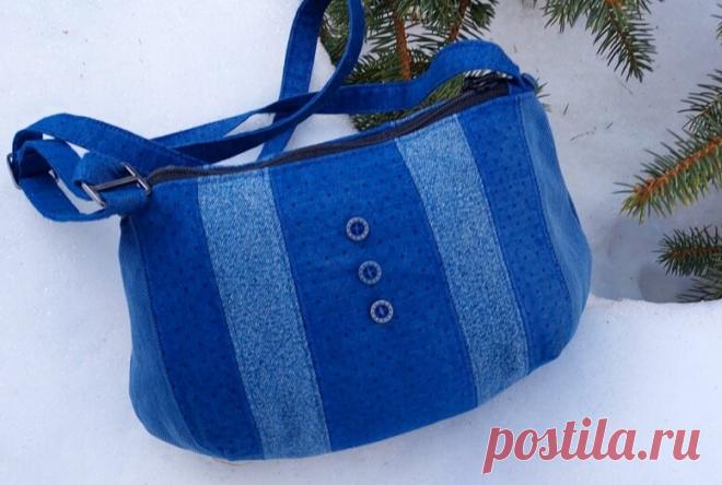Небольшая сумочка из джинсовых обрезков - отличный летний вариант! Идея для воплощения. | Юлия Жданова | Яндекс Дзен