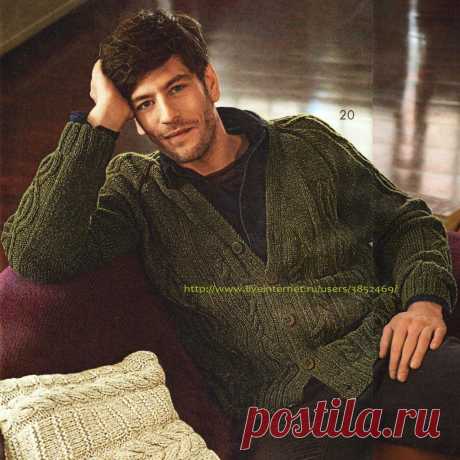 Мужской жакет с V-образным вырезом