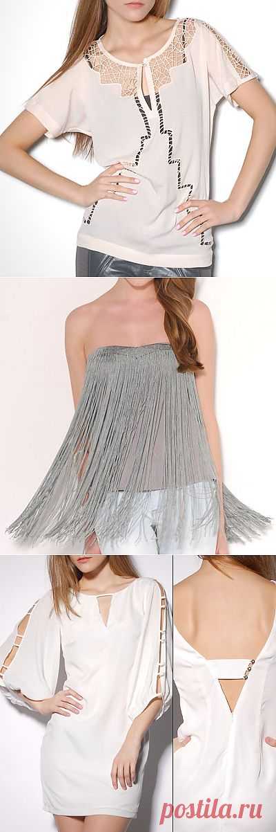 3 топа с простым декором (идеи) / Тельняшки / Модный сайт о стильной переделке одежды и интерьера