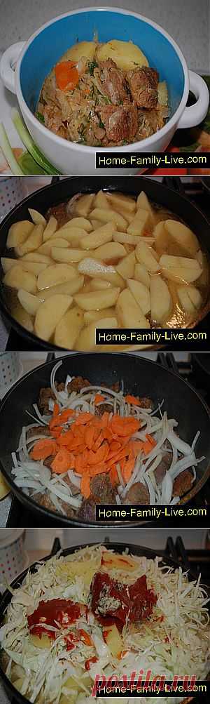 Кулинарные рецепты Капуста тушеная с картофелем &raquo; Кулинарные рецепты