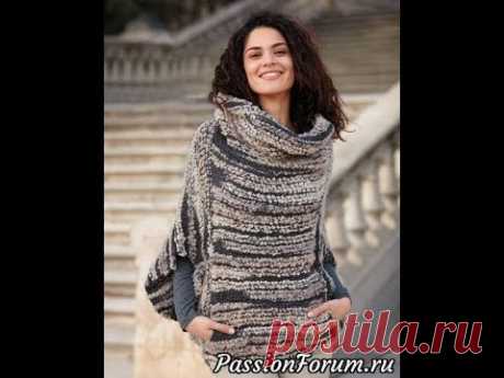 Меланжевый Пуловер Спицами для Женщин - 2019 / Melange Pullover Knitting needles for Women