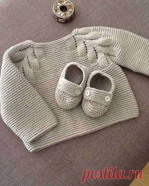 Вязаный узор "Ажурная ёлочка" для реглана