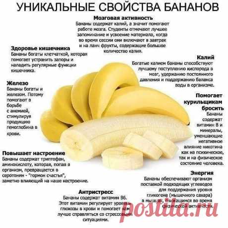 Уникальные свойства бананов: