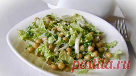 Постный салат с пекинской капустой