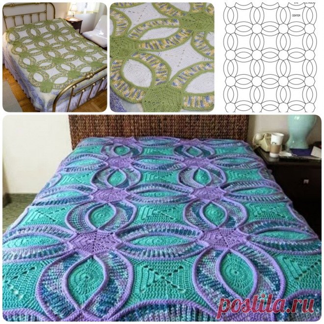 Wedding Ring Crochet Quilt (FREE Pattern) | BeesDIY.com