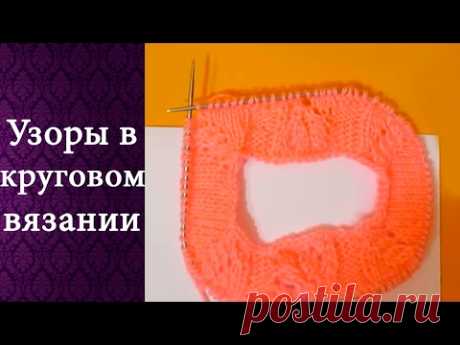 Круговое вязание (косичка по реглану)