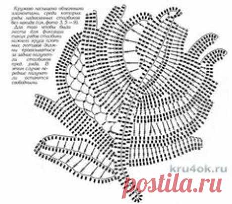Воротничок в стиле ирландского кружева. Работа Ludmila Maksjutova вязание и схемы вязания