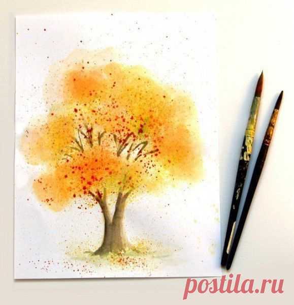 Рисуем красивое дерево Рисуем красивое деревоРисуем красивое дерево и в равной мере наслаждаемся летними деревьями за окном и своим маленьким шедевром.