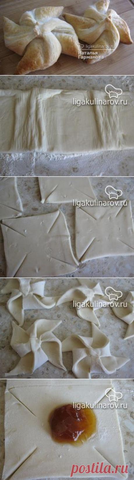 Слоеные ветрячки, рецепт пошаговый от Лиги Кулинаров. Рецепт слоеных ветрячков, рецепты Лиги Кулинаров.