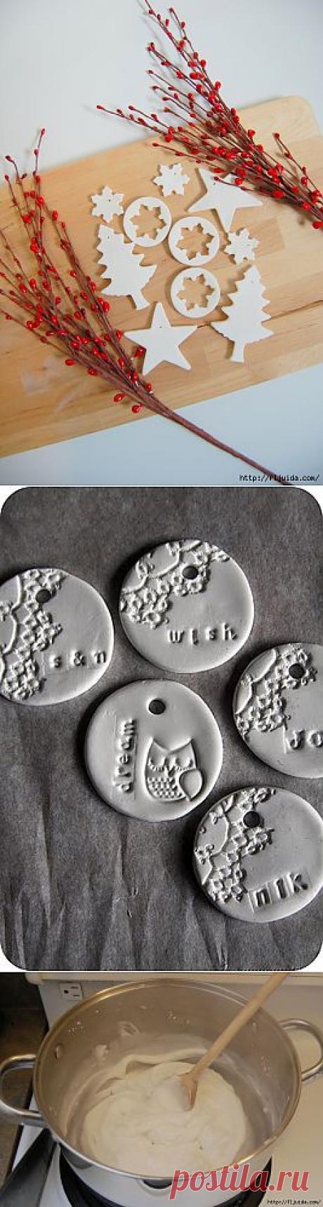 Самодельная белоснежная глина.