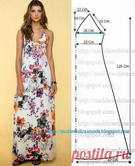 Moldes Moda por Medida: VESTIDO LONGO FÁCIL DE FAZER.