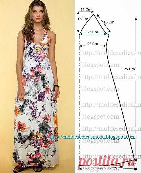 Moldes Moda por Medida: VESTIDO LONGO FÁCIL DE FAZER.