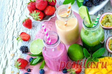 7 вариантов полезных коктейлей с овощами, фруктами и ягодами  - Образованная Сова