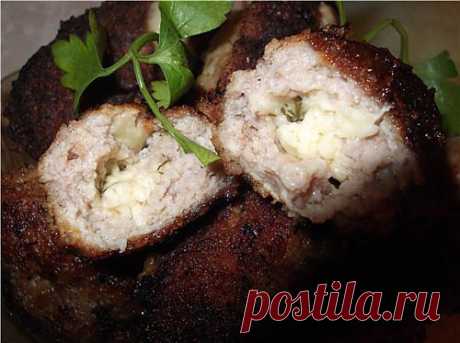Котлеты по-кишиневски с сырной начинкой и зеленью- Kulinarnyj-Recept.��