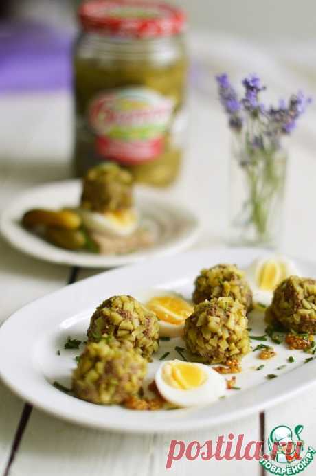 Закуска из печени и маринованных огурцов - кулинарный рецепт