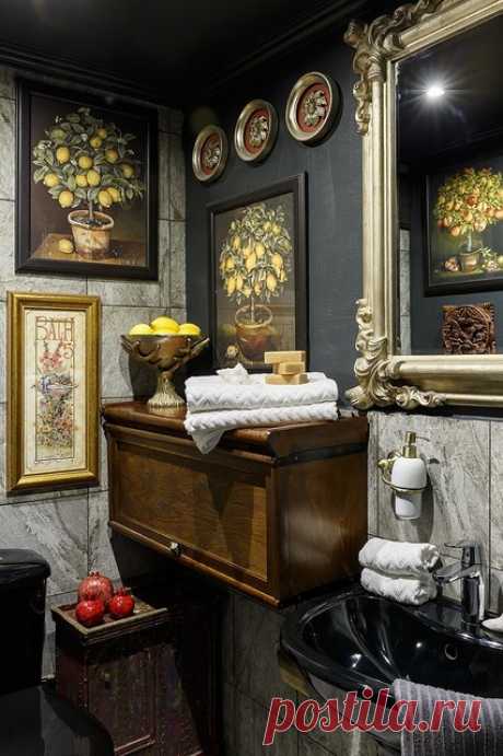 Просто фото: Темные санузлы | Houzz Россия