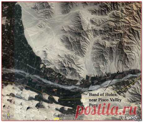 Перфолента на склоне Анд - Писко Valley, Перу.