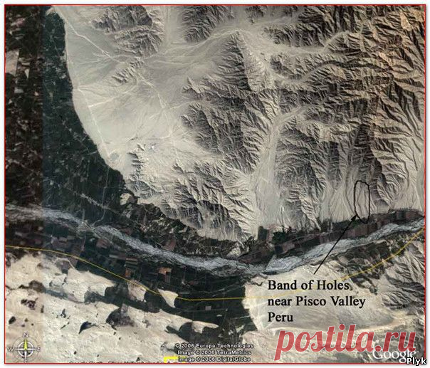 Перфолента на склоне Анд - Писко Valley, Перу.