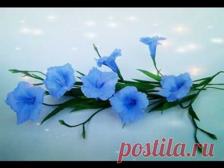 How To Make Mexican Petunia Texas Flower From Crepe Paper   Craft Tutorial