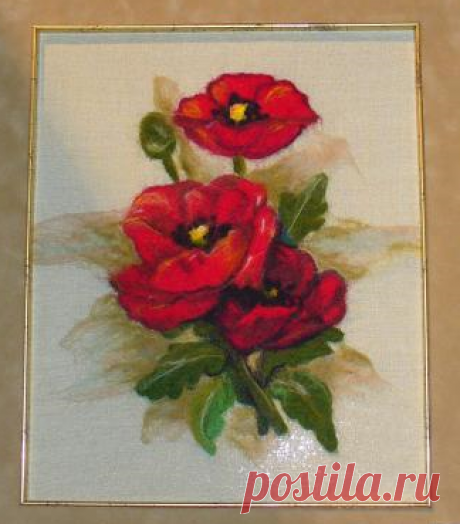 Картина из шерсти