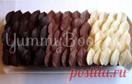 Шоколадные листики - пошаговый рецепт с