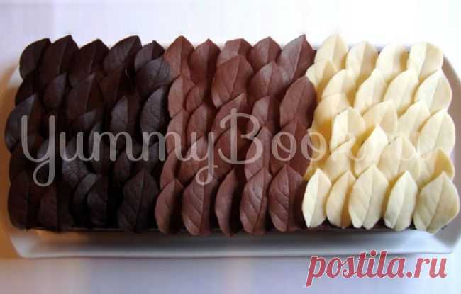 Шоколадные листики - пошаговый рецепт с