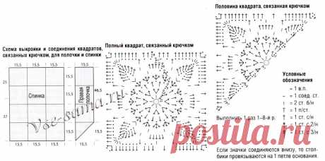 Пестрый жилет крючком - Безрукавки