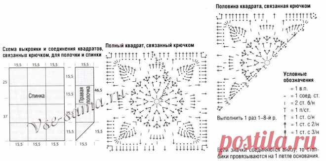 Пестрый жилет крючком - Безрукавки