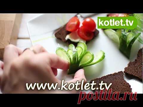 Учимся нарезать украшения для Новогодних блюд..
