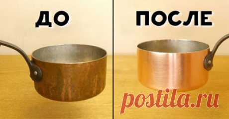 Лайфхак, как отмыть медную посуду