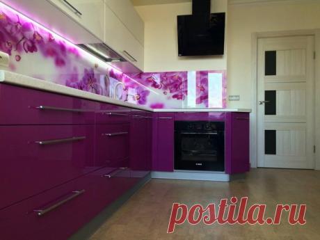 Кухня: яркая, с орхидеями и спальным местом