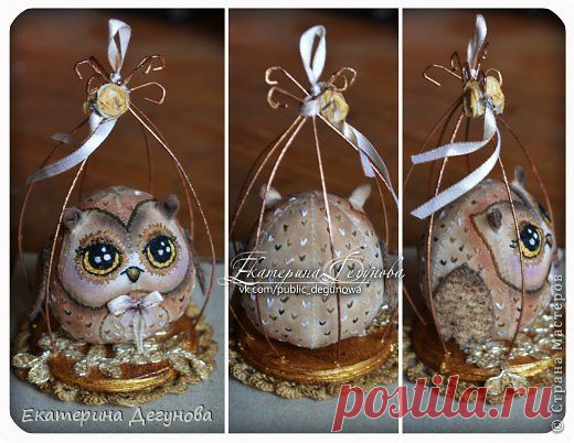 Кофейная СОВУШКА в клетке своими руками | Варварушка-Рукодельница
