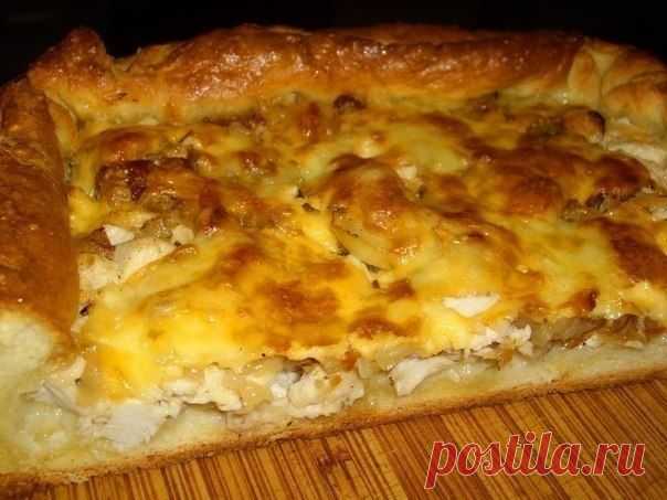 Чрезвычайно вкусный "Луковый пирог с курицей"