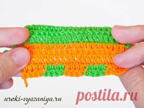 Смена нити при вязании крючком