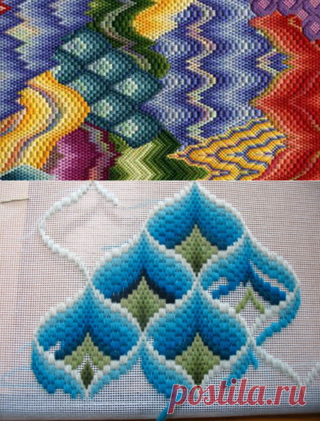 Итальянская вышивка барджелло.