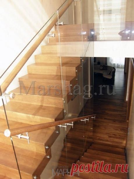 Лестницы, ограждения, перила из стекла, дерева, металла Маршаг – Ограждение самонесущее стеклянное