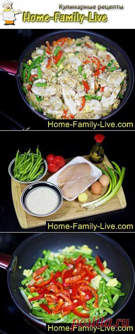Рис с курицей и овощами - пошаговый фоторецепт - куриное филе с рисом овощами | Кулинарные рецепты