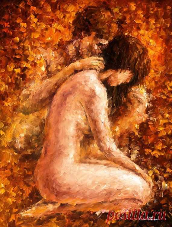 Emotional Day — ORIGINAL Figures Of Lovers Modern Wall Art Deco Oil Painting On…