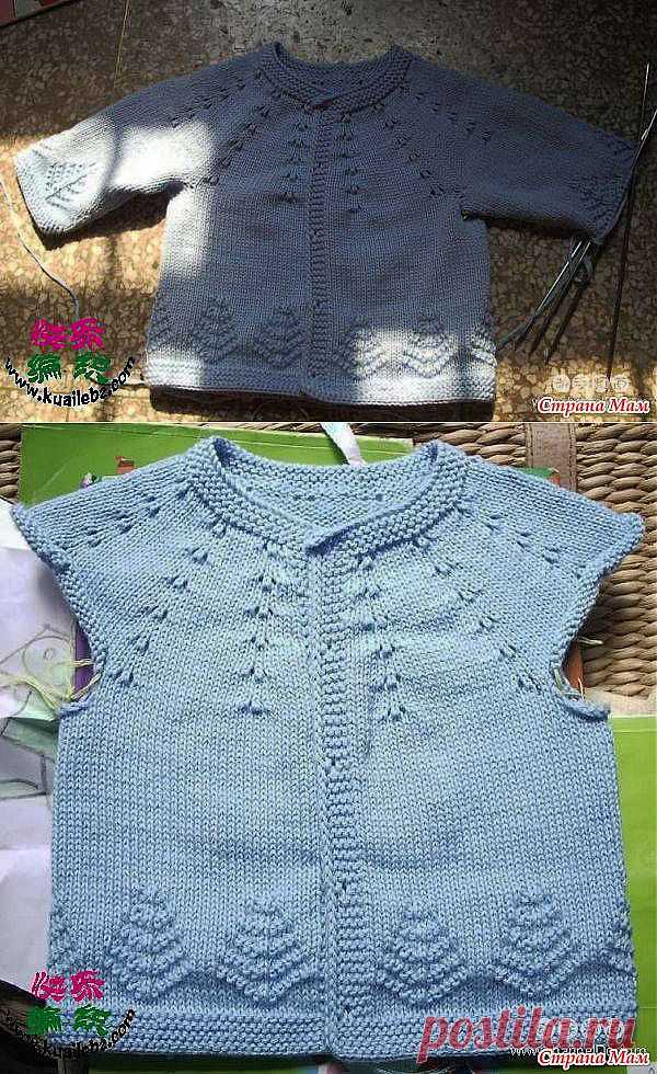 Кофточка для девочки с круглой кокеткой. Спицы. Вяжем!: Дневник группы "Вяжем вместе он-лайн" - Страна Мам