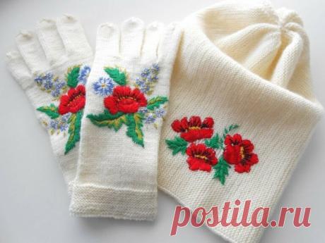 Как украсить вязаное изделие? Вышивка меняет всё! | Вяжем, лепим, творим, малюем) | Яндекс Дзен