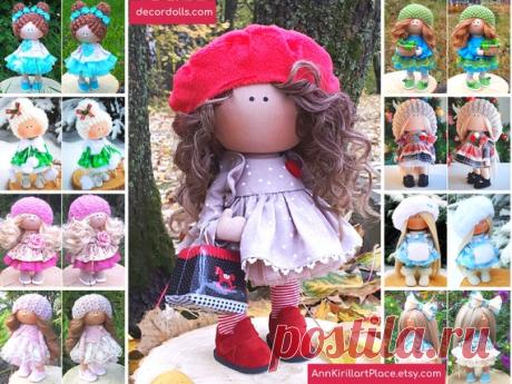 Textile Rag Doll Custom Made Doll Tilda Art Doll Interior | Etsy Hello, dear visitors!  This is handmade soft doll created by Master Yana (Cheboksari, Russia). Doll is made by Order. Order processing time is 5-12 days.  All dolls on the photo are made by master Yana. You can find them in our shop using masters name: