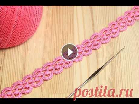 Ленточное кружево с витыми столбиками - вязание крючком How to Crochet for Beginners Вязание крючком ленточного кружева с витыми столбиками. Вязание витых столбиков.Простое ленточное кружево. Вязание для начинающих : Спасибо за подписк...