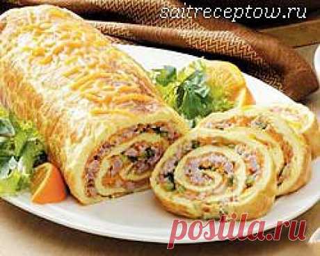 Сырный рулет с начинкой | Сайт рецептов
