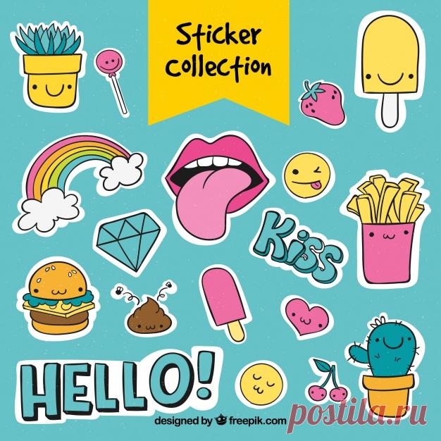Cute sticker collection More than a million free vectors, PSD, photos and free icons. Exclusive freebies and all graphic resources that you need for your projects