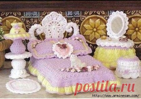 АЖУРНАЯ МЕБЕЛЬ ДЛЯ КУКЛЫ БАРБИ - 2 ЧАСТЬ